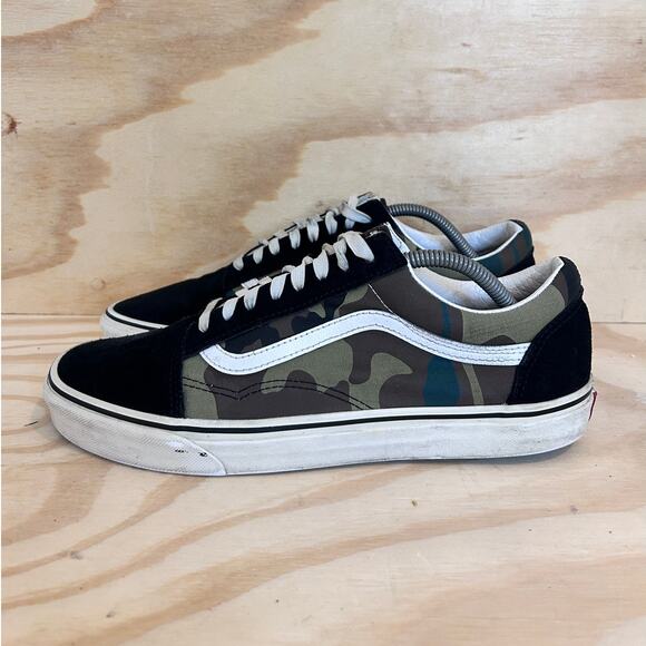 Vans Off The Wall - Old Skool Woodland Camo - Sneakers - Black/Green - Men's -11 - Picture 3 of 9